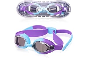VENNERLI Kids Swimming Goggles with Nose Bridges No Leaking Anti-fog 100% UV Protection Wide View Kids Goggles for Kids Boys Girls Children Youth (Ages 3-14)