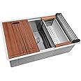 Ruvati RVH8300 Undermount 16 Gauge 32" Kitchen Sink Single Bowl, Stainless Steel