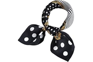 LSHARON SILK 100% Mulberry Silk Scarf Lightweight Neck Scarf - 53x53cm - Digital Printed Small Square Wraps Pure Silk Scarves Natural Silk Neckerchief Headscarf Gift for Women Men