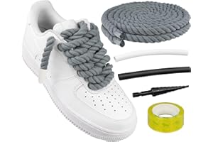 ENDOTO Grube sznurowadła do Air Force 1 butów, grube skręcone okrągłe sznurowadła bawełniane z akcesoriami DIY do butów sportowych AF Rope Shoelaces