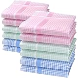 Merrysquare Fazzoletti da Donna - 28x28cm - 12 Pezzi - Modello « Babeth»