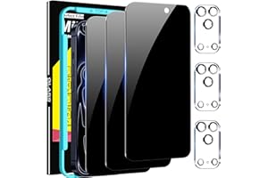 Milomdoi 3 Pièces Verre Trempé pour iPhone 17 Pro Ecran Anti Espion Vitre Accessoire Coque Amical, [True 25°Anti Espion] avec 3 Pièces Caméra Arrière Protecteur, Protection Intégrale De L'écran
