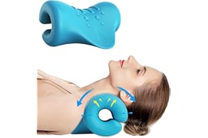 HADSOMUN Nacken-und Schulter-Relaxer,tragbares zervikales,Nackendehner,Nackenhaltungskorrektur,Chiropraktik-Kissen zur Linderung von Kiefergelenksschmerzen