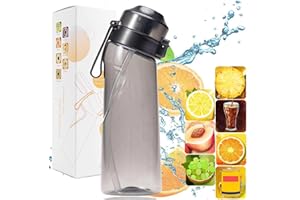 AUDALA Air Borraccia, Air Borraccia Starter Set con 1 Air Pods, 650ML Bottiglia Bere Frutta Fragranza Acqua Dolce E%0 Tazza Acqua per e All'aperto Palestra