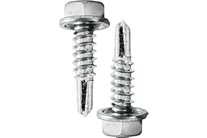 DOJA BARCELONA DOJA INDUSTRIAL | Vis Autoperceuse à Tête Hexagonale | Vis Autoforeuse Acier Zingué | 5,5x22 mm | Lot 50 | Vis DIN 7504 Forme K | pour Tole Acier, Bride de Fixation, Matériel de Construction..