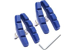 Bynccea V Bicycle Brake Pads 2 Pairs with Hex Nuts and Spacers V Bike Brake Blocks Set 70 mm