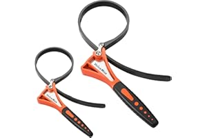 ValueMax Jeu de 2 Clés à Sangle en Caoutchouc à Filtre à Huile 460mm et 630mm, Universe Max Tension 2000N pour Réparations de Plomberie Pomme de Douche Robinet