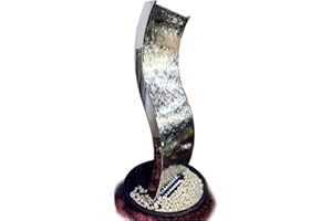 KÖHKO® Parete dell'acqua "Otter" con illuminazione a LED in acciaio inox 23002 fontana gioco d'acqua