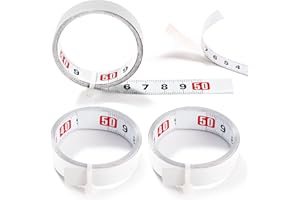 YIXISI 3 Pezzi 1m Nastro di Misurazione Autoadesivo, Righello Autoadesivo con Sistema Metrico, Metro a Nastro Autoadesivo, Centro a Destra a Sinistra Metro a Nastro, per Banco Lavoro, Bianco