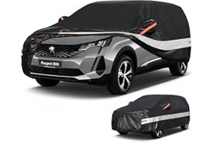 Holthly 10 couches de protection pour voiture SUV pour Peugeot 3008(2009-2025), 100 % housse de voiture étanche, protection UV, pare-vent, anti-poussière