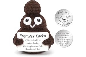 Sprinlot Positive Kacka Puppe, Schwein Plüsch, Kacka Spielzeug mit positiver Energie, Wolle, 6,5 cm x 9 cm, Unisex, 3-6 Jahre, 1 Stück