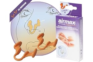 Airmax | Dilatateur nasal | Contre la congestion nasale | Réduit le ronflement - Pack 6 mois - 2X Taille Medium - Recommandé par les médecins