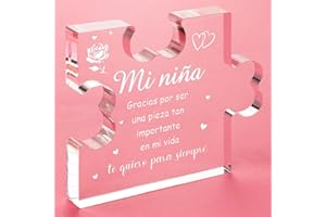 WELSKY Adorno Puzzle acrílico (niñas) Regalos para tu Novia, Regalo Novia Adornos de Acrílico para Novia,Regalo Aniversario Pareja, Regalos para Niñas, Bodas