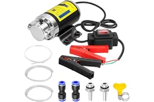 QLOUNI Elettrica Pompa Estrattore 12V 100W Pompa Estrattore per Aspirazione Olio Motore con 3 Tubi Pompa Aspira Olio Diesel Estrattore Fluido per Automobile, Motorbike, Camion, Trattori