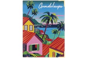 Color pop® Protège Passeport Guadeloupe (Imprimé Case) - Fabrication française - en PVC - Accessoires de Voyage - 13,5 x 9,5 x 0,6 cm