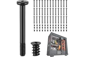 QWORK Zestaw śrub ze stali węglowej, do obudowy komputera, 80 szt., uniwersalne śruby samogwintujące, do montażu wentylatora obudowy PC