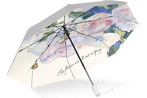 CUBY Regenschirm, Sonnenschirm Regenschirm, Freien Uv-Schutz Damen Automatik Faltschirm Winddicht Regenfest, Mini Umbrella Taschenschirme Mit 8 Rippen für Erwachsene und Kinder Reise Sonnenschirm