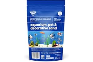 LEAP HORSE 2Kg Decorative Sand, Midi Pack l Suitable for Aquariums Fish Tank Natural Substrate l Landscaping, Cosmetic Sand for Plant Tank l Fine Grain Natural Color