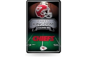 Rico Industries NFL Kansas City Chiefs großes Metallschild, 27,9 x 43,2 cm, großes Metallschild für Zuhause