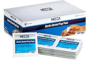 MEDca Alcohol Prep Pads, Sterile, Medium, 2-Ply (Pack of 300)