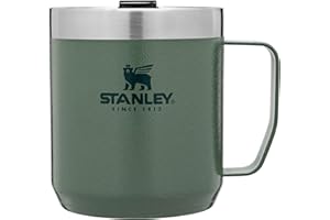 ‎STANLEY Stanley Classic Legendary Camp Mug Thermobecher 354 ml - Hält 1.5 Stunden Heiß - 3 Stunden Kalt - BPA-Frei - Spülmaschinenfest - Edelstahl Kaffeebecher To Go - Green