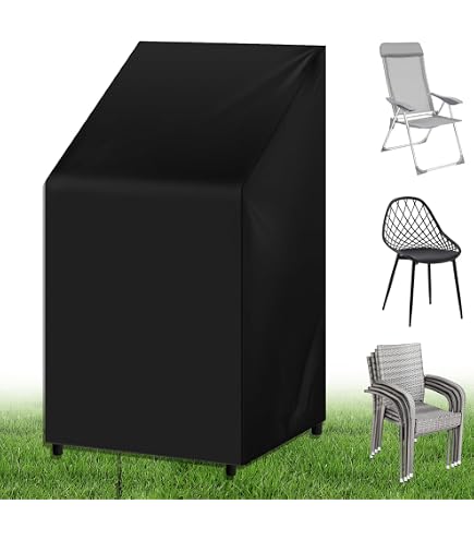 Housse De Protection Pour Chaise De Jardin Pliante - Tissu Oxford 210D Imperméable, Taille 110x71x34 Cm, Cordon De Serrage