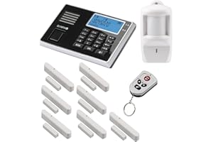 Olympia Protect 9061 Security Plus Alarm System GSM Wireless Set 1 x Motion Sensor 7 x Door Window Contacts and Remote Control