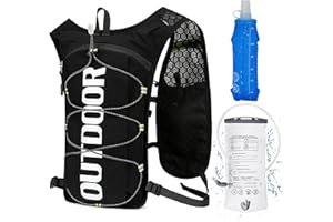 CHICOSY Laufweste mit Trinkblase 1,5L und Trinkflasche 500ml, Verstellbarer Ultra-Leichter Trinkrucksack für Damen und Herren, Funktionelle Laufrucksack für Marathons, Laufen, Radfahren, Wandern