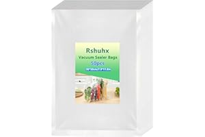 Rshuhx Sac Sous Vide 20x30cm 50pcs Sous Vide Alimentaire 200µm Sachet Sous Vide pour Toutes Machines Emballer Sous Vide et Sacs Congélation Sous Vide Sans BPA pour Viande Légume Réfrigérateur Cuisine