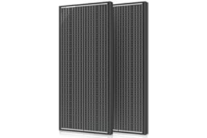 Rvpozwer 400w Solar Panel, 2x200w Black N-Type Monocrystalline Solarpanel, High Efficiency Solar Module (24.3%) with IP68 Waterproof Rating and MC4 Connectors for Homes, RV, Rooftop, Off-Grid (2*200w)