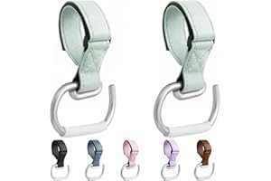ROSSIVAN Buggy Clips, Premium 2 Pack Pram Hooks for Bags - Universal Fit for All Strollers, Prams, and Pushchairs - Keep Your Hands Free