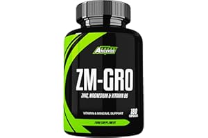 FREAK ATHLETICS ZM-GRO - Zinc, Magnesium & Vitamin B6 ZMA 180 Capsules - Helps Support Testosterone - Promotes Muscle Strength, Recovery, Energy & Better Sleep - UK Made ZMA Tablets