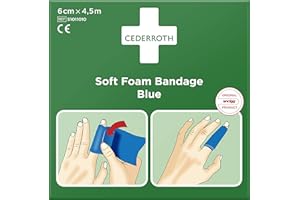CEDERROTH Bandage en mousse souple - Couleur : bleu - Longueur : 450 cm - Largeur : 6 cm