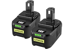KOCTOTO 2Pack 8.0AH 18V P108 Replacement for Ryobi 18V Battery RB18L50 RB18L40 RB18L25 RB18L15 RB18L13 P102 P103 P104 P105 P106 P107 Cordless Power Tool with Indicator Light