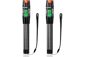 QILNYEH 2 kits de localisateur visuel de défauts 30 MW, testeur de câble à fibre optique 30 km pour l'ingénierie des télécommunications CATV, testeur de fibre VFL adaptant l'interface FC/SC/ST de 2,5 mm