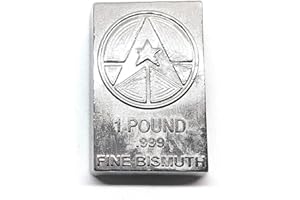 PRECIOUS & VALUABLE METAL Lingote de bismuto (Bi) de 1 libra (450 a 500 gramos)