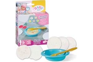 BABY born Set de alimentación para muñecas con Plato, Cuchara y 5 Cuadros de Comida, 835029 Zapf Creation