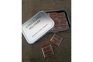 Cioccolato Militare - Confezione da 24 Cioccolatini Napolitain - Fondente 70% - Originale Forze Armate