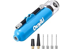 ouyili Sports Ball Pump Kit - Portable Air Pump Two-Way Dual Action Inflatable Perfect for Basketballs, Soccer Balls and More