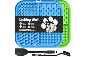 Azyh 2 alfombrillas para lamer perros y gatos con ventosas, alimentador lento para perros para aliviar la ansiedad, juguetes para perros, tapete de alimentación para mantequilla, yogur, maní, tapete