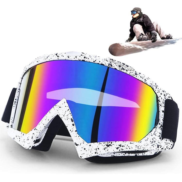 Snowboard Brille Anti-Beschlag - UV Schutz 100% Für Ski & Helm Kompatibel