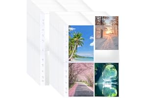 GEGNNS 100 Pack Trading Card Sleeves, Pochettes Pour Cartes De Collection, Protection Double Face à 4 Poches, Transparents Jeu de Rangement Collection pour Cartes Trading Card Game