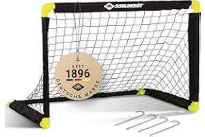 ‎SCHILDKRÖT Schildkröt faltbares Fußballtor für Kinder – klappbares Mini-Tor 90×60×60 cm für drinnen & draußen – leicht & tragbar inkl. Heringen – ideal für Garten, Urlaub, Kinderzimmer & Freizeitspiel