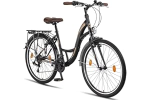 Licorne Bike Stella Premium City Bike 24,26 et 28 pouces – Vélo pour filles, garçons, hommes et femmes – Dérailleur Shimano 21 vitesses – Vélo hollandais