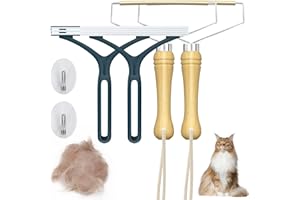 NICEKOOL Brosse Manuel Anti Poil - Rasoirs Anti Bouloches 4 Pack, Portable Lint Remover, Double Raclette Brosse Manuelle pour Poils d'animaux Domestiques, Vêtements, Canapé, Voiture, Lit, Tapis, Rideaux
