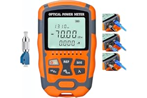 DUOGALIA 4 in 1 Fiber Optic Tester-Portable Fiber Power Meter FC/SC/ST Standard Interface, Built-in 30mW Visual Fault Locator (OPM&VFL) Network Cable Tester with 1psc FC to LC Adapter