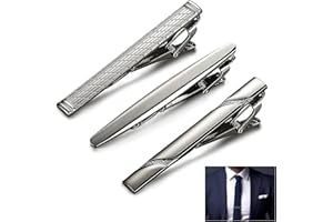 Batheidon 3 Stück Krawattenklammer Set für Herren – Klassische Krawattennadel aus Kupfer für Business, Hochzeit und Alltag – EleganteKrawattenklammern für verschiedene und Anlässe