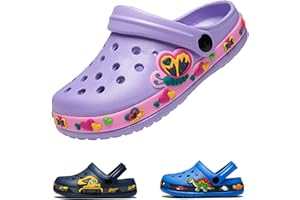 AVASAGS Unisex Kinder Clogs Pantoletten Mädchen Atmungsaktiv Hausschuhe Sandalen Jungen Badeschuhe Pantoletten rutschfeste Gartenschuhe