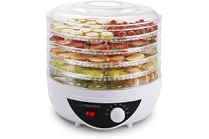 Esperanza Déshydrateur Alimentaire Chanterelles PC Blanc 25 x 25 x 22