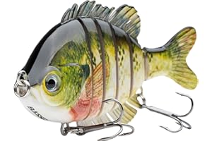BASSDASH SwimPanfish Esche Multi-Articolate Persico Sole - Esche Superficie Rigide per Bass e Saltwater - Crankbait 3.5in/0.85oz